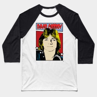 David Cassidy 80s Pop Art Comic Style Baseball T-Shirt